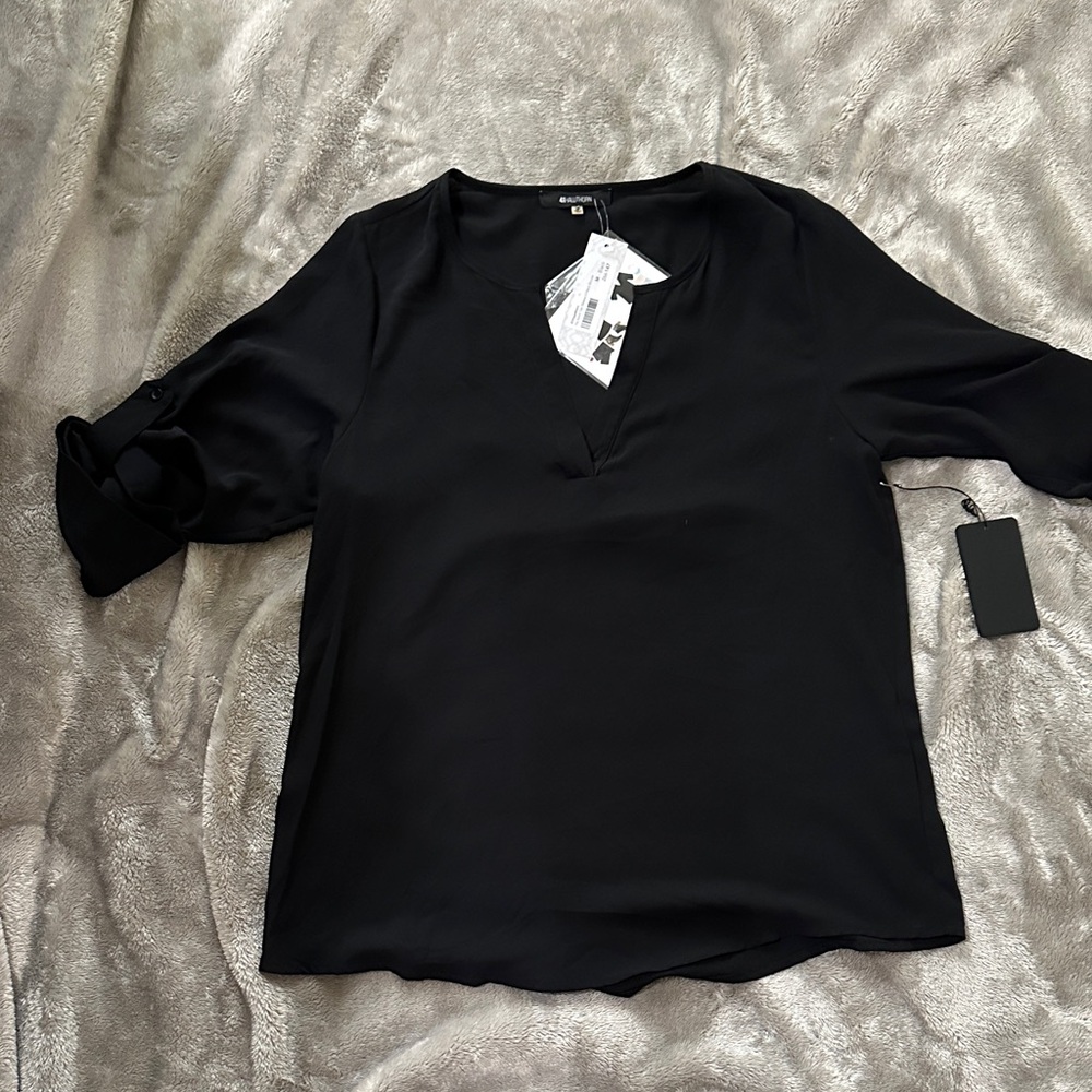 NWT 41 Hawthorn Black Blouse